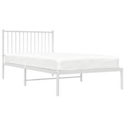 Berkfield Home Metal Bed Frame with Headboard White 100x200 cm - thumbnail 5