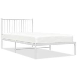 Berkfield Home Metal Bed Frame with Headboard White 100x200 cm - thumbnail 1