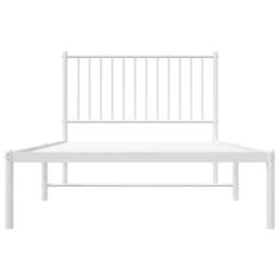 Berkfield Home Metal Bed Frame with Headboard White 100x200 cm - thumbnail 6