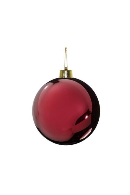 KDMD Burgundy Shiny Shatterproof Bauble x1 15cm - image 1