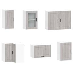 Berkfield Home Elegant 11 Piece Kitchen Cabinet Set Porto Grey Sonoma Engineered Wood - thumbnail 5