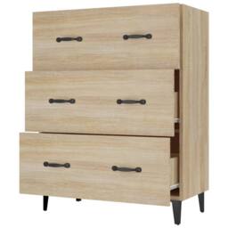Berkfield Home Sideboard Sonoma Oak 69.5x34x90 cm Engineered Wood in Brown - thumbnail 6