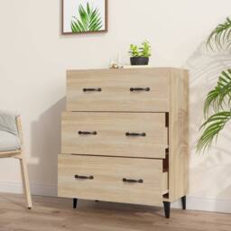 Berkfield Home Sideboard Sonoma Oak 69.5x34x90 cm Engineered Wood in Brown - thumbnail 3