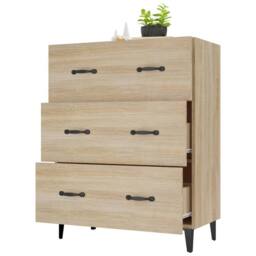 Berkfield Home Sideboard Sonoma Oak 69.5x34x90 cm Engineered Wood in Brown - thumbnail 4