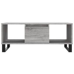 Berkfield Home Coffee Table Grey Sonoma 90x50x36.5 cm Engineered Wood - thumbnail 5