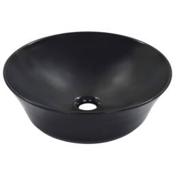 Berkfield Home Wash Basin 41x12.5 cm Ceramic Black - thumbnail 2