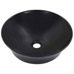 Berkfield Home Wash Basin 41x12.5 cm Ceramic Black - thumbnail 3
