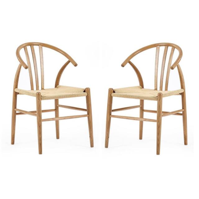 Cheshire Rivendale Elegant Natural Oak Dining Chairs - Set of 2 in Light Oak - image 1