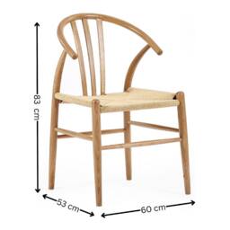 Cheshire Rivendale Elegant Natural Oak Dining Chairs - Set of 2 in Light Oak - thumbnail 5