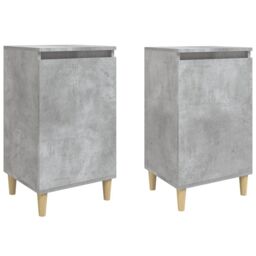 Berkfield Home Bedside Cabinets 2 pcs Concrete Grey 40x35x70 cm Engineered Wood - Size: 40 x 35 x 70 cm - thumbnail 2