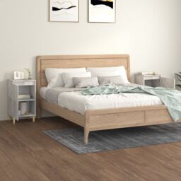 Berkfield Home Bedside Cabinets 2 pcs Concrete Grey 40x35x70 cm Engineered Wood - Size: 40 x 35 x 70 cm - thumbnail 3