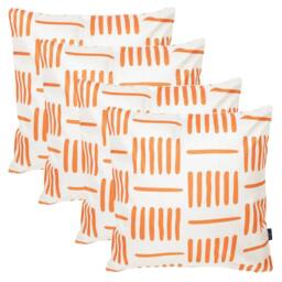 icon 4 Pack Cushion 43x43 Kyoto Fabric - Lines in Orange