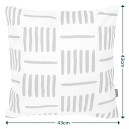icon 4 Pack Cushion 43x43 Kyoto Fabric - Lines in Orange - thumbnail 4