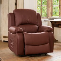 Artemis Home Glendale Manual Recliner Armchair in Burgundy - thumbnail 1