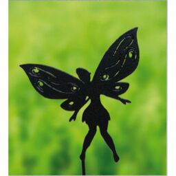 Poppyforge Small Fairy Garden Ornament - Solid Steel - H30 cm - Black