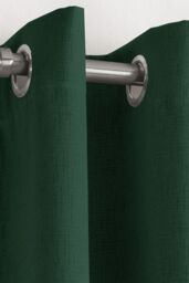 Enhanced Living Plain Thermal Room Darkening Pair of Curtains For Bedroom & Livingroom in Dark Green - Size: 168 cm width x 183 cm drop - thumbnail 2