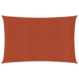 Berkfield Home Sunshade Sail 160 g/m ² Terracotta 2x4.5 m HDPE in Brown - thumbnail 1