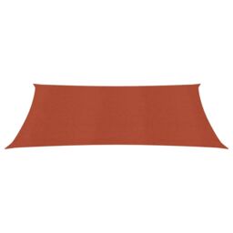 Berkfield Home Sunshade Sail 160 g/m ² Terracotta 2x4.5 m HDPE in Brown - thumbnail 2