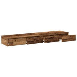 Berkfield Home Grey Sonoma Bed Drawers 140x36.5x16.5 cm Made from Engineered Wood in Brown - thumbnail 5
