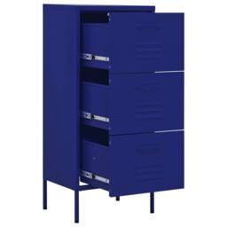 Berkfield Home Storage Cabinet Navy Blue 42.5x35x101.5 cm Steel - thumbnail 6
