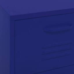 Berkfield Home Storage Cabinet Navy Blue 42.5x35x101.5 cm Steel - thumbnail 8