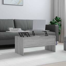 Berkfield Home Coffee Table Grey Sonoma 102x50.5x46.5 cm Engineered Wood - thumbnail 2