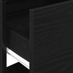 Berkfield Home Durable Bedside Cabinets with Drawer 2 pcs Black Oak 51x31x47 cm - Size: 51 x 31 x 47 cm - thumbnail 9