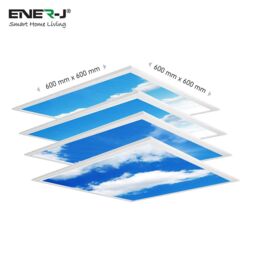 ENER-J 3D Sky Cloud LED Ceiling Panels Pack of 4 White - Size: 25 cm diameter x 19 cm high - thumbnail 5