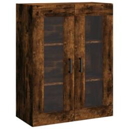 Berkfield Home Wall Mounted Cabinets 2 pcs Smoked Oak Engineered Wood in Brown - thumbnail 5