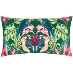 Wylder Tropics Kali Birds Exotic Water & UV Resistant Outdoor Cushion in Light Blue - Size: 30 cm x 50 cm - thumbnail 3