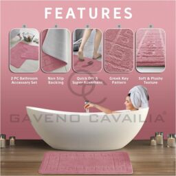 GAVENO CAVAILIA Greek Bath Mat in Dusty Pink - thumbnail 2