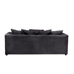 SquareBoxx Lennox Sofa Set 3 Seater in Black - thumbnail 3