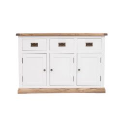 Cabinet Bits Tropea Off-White 3 Drawer 3 Door Sideboard Brass Drop Handle - thumbnail 1