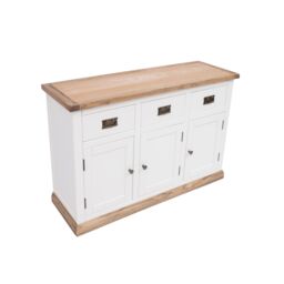 Cabinet Bits Tropea Off-White 3 Drawer 3 Door Sideboard Brass Drop Handle - thumbnail 3