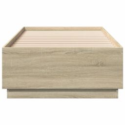 Berkfield Home Bed Frame with LED without Mattress Sonoma Oak 100x200 cm in Brown - thumbnail 6