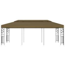 Berkfield Home Gazebo 6x3 m Taupe 180 g/m ² - thumbnail 1