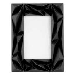 Orsina Prisma Black 4x6 Photo Frame, Geometric Wire Design With Matte Black Finish, Freestanding Or Wall-Mounted