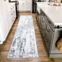 Desire Rugs Modern Styra Abstract Area Rugs Luxury for Bedroom, Living Room, & Hallway in Silver - Size: 60 cm x 220 cm - thumbnail 4