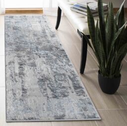 Desire Rugs Modern Styra Abstract Area Rugs Luxury for Bedroom, Living Room, & Hallway in Silver - Size: 60 cm x 220 cm - thumbnail 8