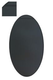 "MirrorOutlet Black Metal Framed Oval Garden Wall Mirror 79"" X 44"" (200 x 112CM) - Size: 1 Pack" - thumbnail 4