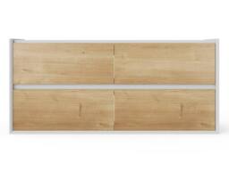 Vente-unique Wall-Hung Vanity Unit - Light Natural & White - 120 Cm - LANNICK in Light Oak - thumbnail 2