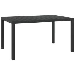 Berkfield Home Beautiful 7 Piece Garden Dining Set Black Aluminium - thumbnail 9