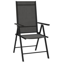 Berkfield Home Beautiful 7 Piece Garden Dining Set Black Aluminium - thumbnail 4