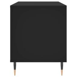 Berkfield Home Record Cabinet Black 100x38x48 cm Engineered Wood - Size: 100 x 38 x 48 cm - thumbnail 5