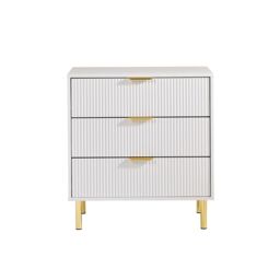 Moderna Chest of Drawers 3 Drawers White Gloss - thumbnail 5