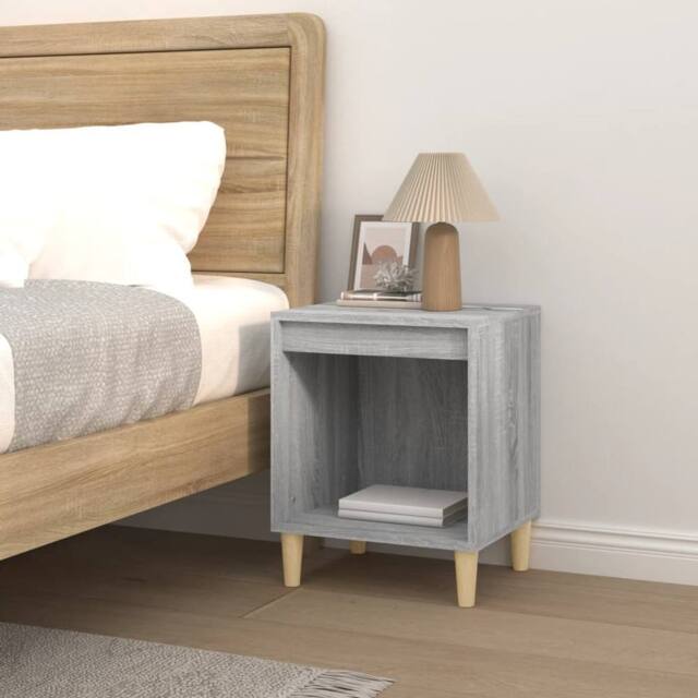 Berkfield Home Elegant Bedside Cabinet Grey Sonoma 40x35x50 cm - Size: 40 x 35 x 50 cm - image 1
