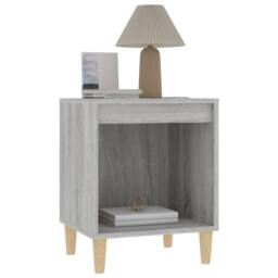 Berkfield Home Elegant Bedside Cabinet Grey Sonoma 40x35x50 cm - Size: 40 x 35 x 50 cm - thumbnail 4
