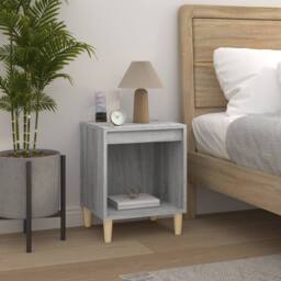 Berkfield Home Elegant Bedside Cabinet Grey Sonoma 40x35x50 cm - Size: 40 x 35 x 50 cm - thumbnail 2