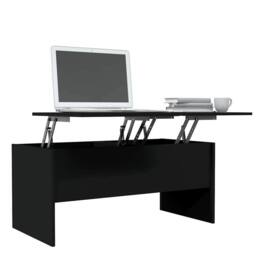 Berkfield Home Modern Coffee Table Black 102x50.5x46.5 cm Engineered Wood - thumbnail 4