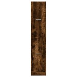 Berkfield Home Apothecary Cabinet Smoked Oak 30x41x144.5 cm Engineered Wood in Brown - thumbnail 5